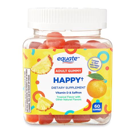Equate Happy Adult Gummy Supplements 60 Count