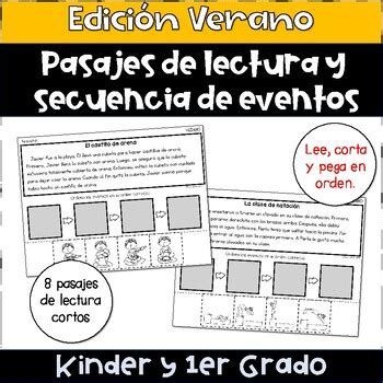 Summer Reading Passages In Spanish And Sequencing Events Secuencia De Eventos