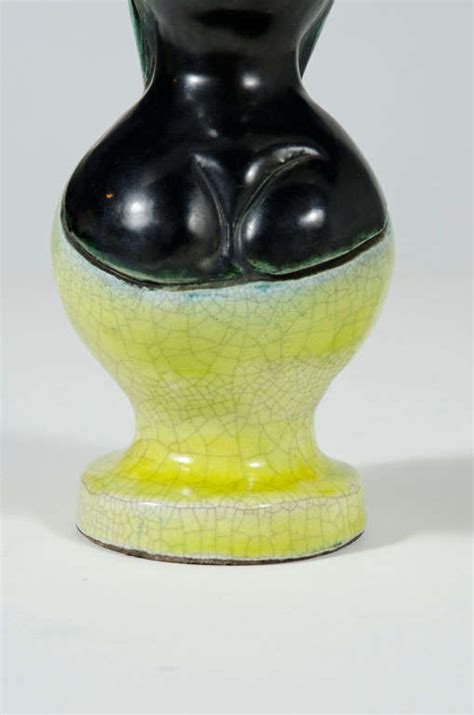 Ceramic Bust Vase By Georges Jouve At 1stdibs