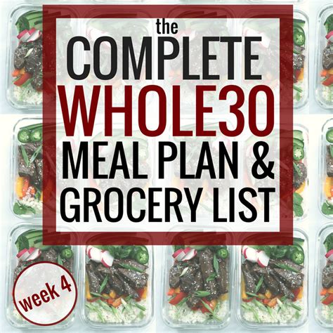 The Complete Whole30 Meal Planning Guide And Grocery List Week 4