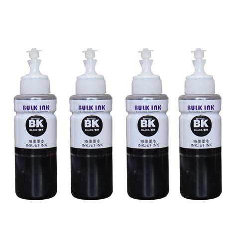 1 Set 4 X70ml Black Printer Ink Refill Kit For Epson For