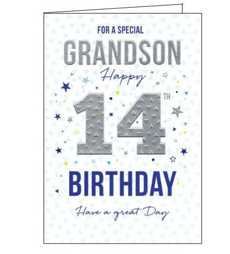 Grandson 14th Birthday Card Nickery Nook