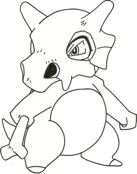 Cubone pokemon printable coloring page. Cubone - Pokémon | Pintar e Colorir