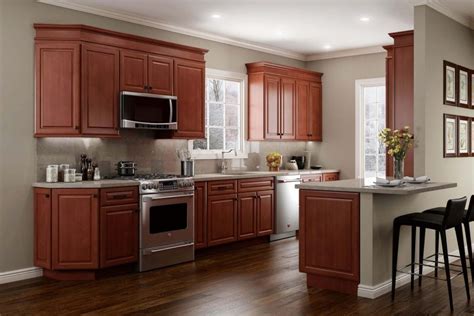 What Color Paint Goes Well With Cherry Wood Kitchen Cabinets Kitchen