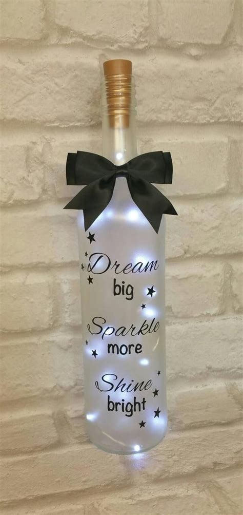 Light Up Wine Bottle Birthday T Christmas T Frosted Etsy Wine