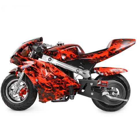Xtremepowerus Gas Pocket Bike Motorcycle 40cc 4 Stroke Engine Pocket