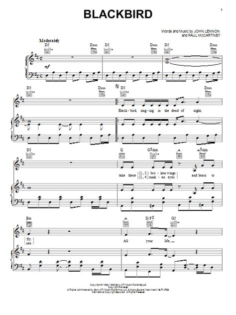Find your perfect arrangement and access a variety of transpositions so you can print and. Blackbird | Sheet Music Direct