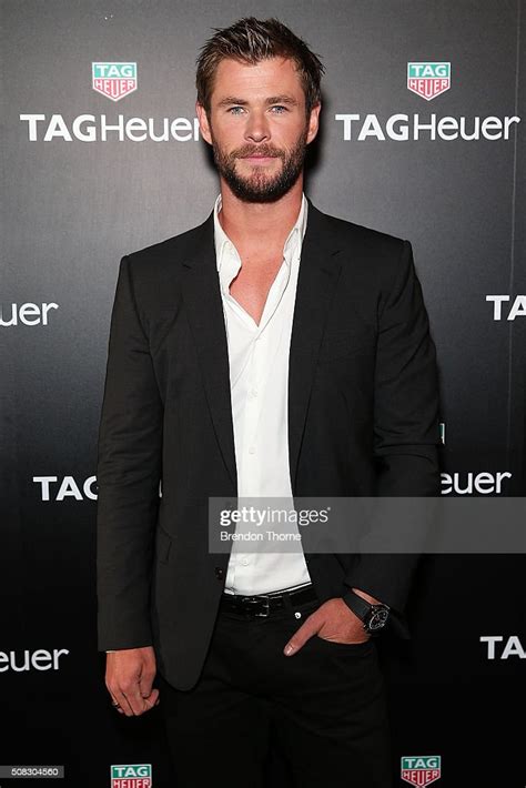 chris hemsworth arrives at the australian launch of heuer 01 at the news photo getty images