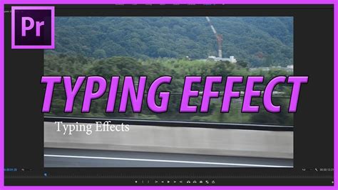 How To Create A Typing Animation In Premiere Pro Cc 2017 Youtube