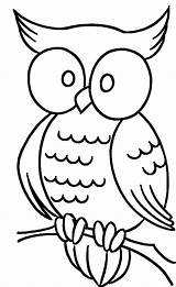 Coloring Owl Cute Eyes Animal Bulging Owls Patterns Easy Printable Simple Kidsdrawing sketch template