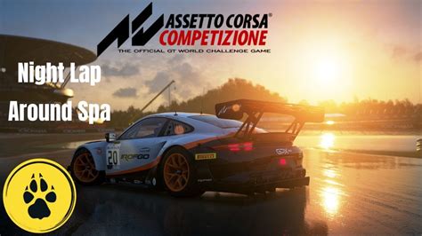 Assetto Corsa Competizione Night Lap Around Spa Youtube