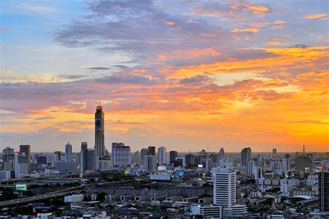 Beautiful Sunset Bangkok Cute Art New York Skyline Cities Thailand