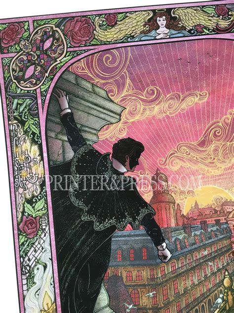 Rooftop Illustration Inspired By Gaston Lerouxs The Etsy