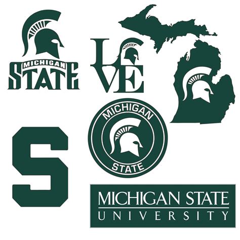 Michigan State University Svg Etsy Michigan State Shirt Michigan