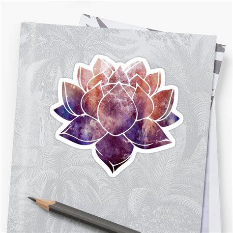 Buddhist Lotus Flower Sticker By Ohdeer Redbubble