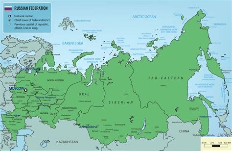 Map of Russia - Guide of the World