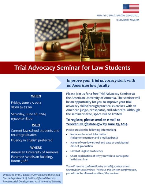 Trial Advocacy Seminar For Law Students Aua Newsroom