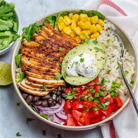The Best Chicken Burrito Bowl Recipe Healthy Fitness Meals