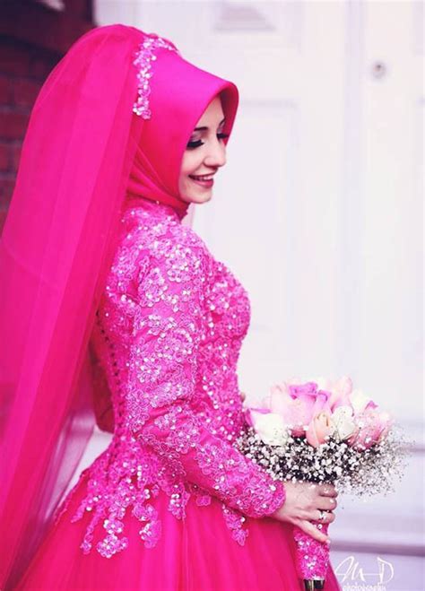 Pink Islamic Wedding Dresses