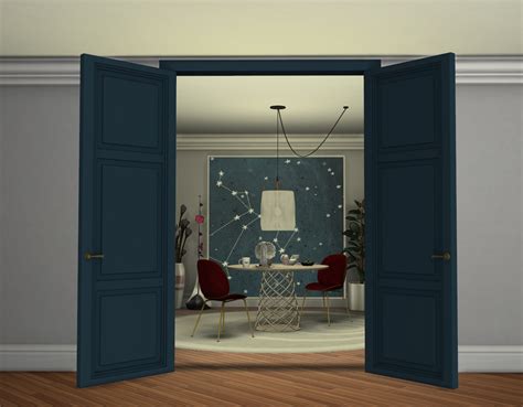 Sims 4 Custom Content Finds — Mincsims Panel Doors 4 Doors Double