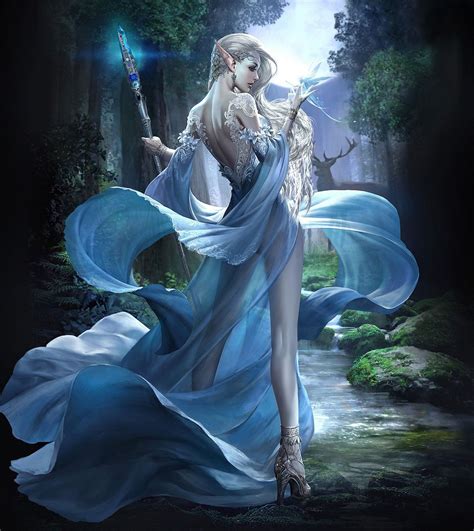 Nenil âr Lútphen High Elf Mage Princess Rpg Character Fantasy Art Fantasy Artwork Dark