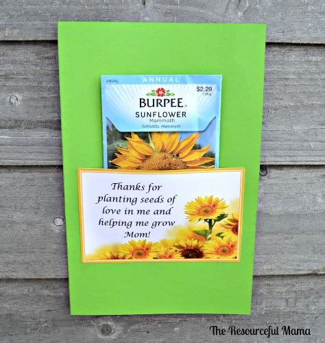 Plant The Seed Of Love Mothers Day Card The Resourceful Mama