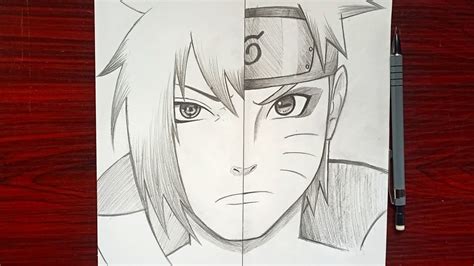How To Draw Naruto Vs Sasuke Anime Sketch Youtube
