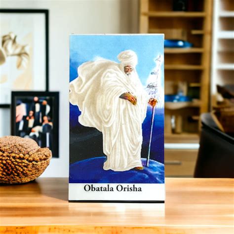 Obatala Orisha Laminated 35 X 2 Prayer Card With Spanish Oracion