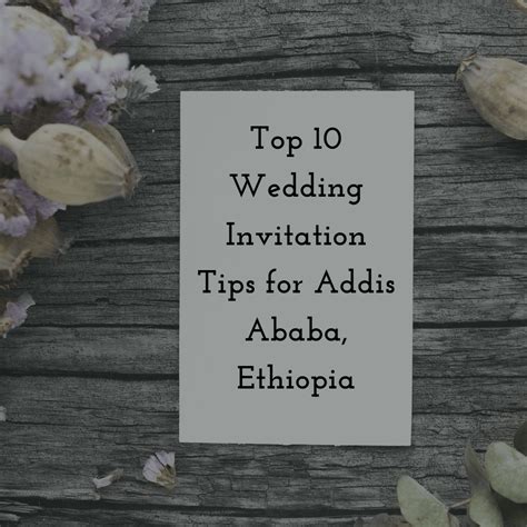 Top 10 Wedding Invitation Tips For Addis Ababa Ethiopia Ethiopia
