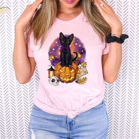 Halloween Cat Shirt Etsy