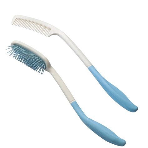Kesywale Long Reach Handled Comb And Hair Brush Set For