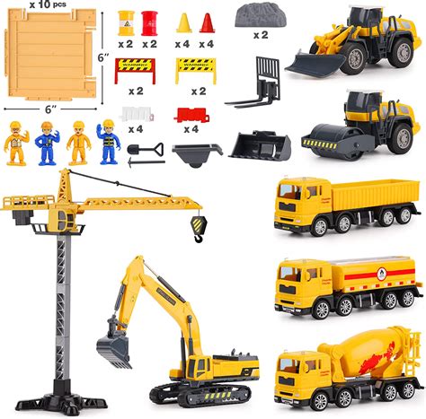 Buy Iplay Ilearn Construction Site Vehicles Toy Set Kids Engineering