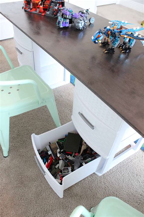 Simple Lego Storage Idea With A Diy Lego Table