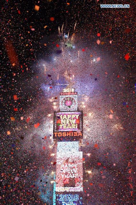 In Pics New Year Celebration At Times Square In New York Xinhua Englishnewscn