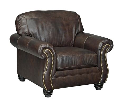 Ashley Bristan Living Room Chair With Ottoman In Walnut 82202 20 14