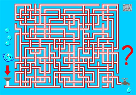 Logic Puzzle Game With Labyrinth For Children And Adults Find The Way
