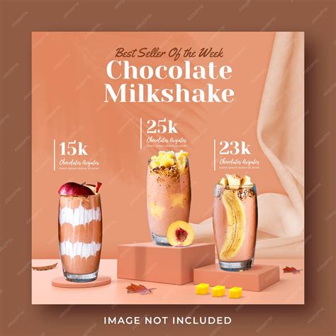 Premium Psd Milkshake Drink Menu Promotion Social Media Instagram