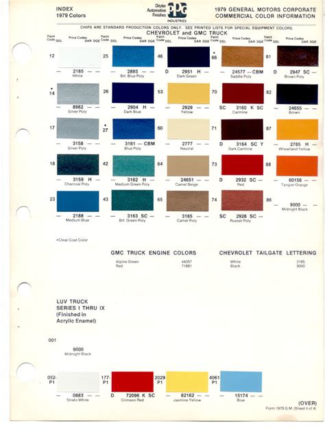 1979 Gmc Paint Colors