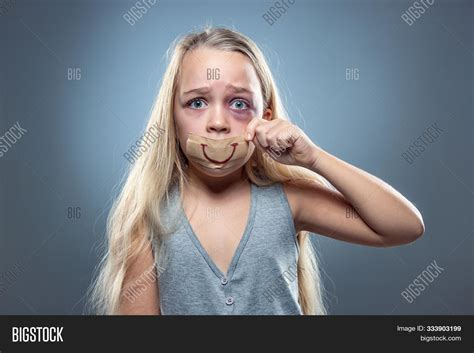 Sad Frightened Little Image And Photo Free Trial Bigstock