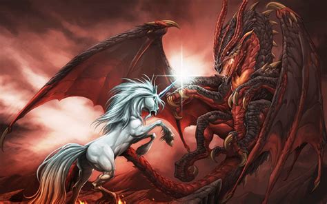 320x570 Resolution Unicorn And Dragon Wallpaper Unicorns Dragon