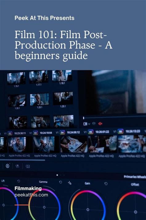 Film 101 Film Post Production Phase A Beginners Guide