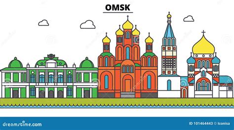 Russia Omsk City Skyline Architecture Buildings Streets