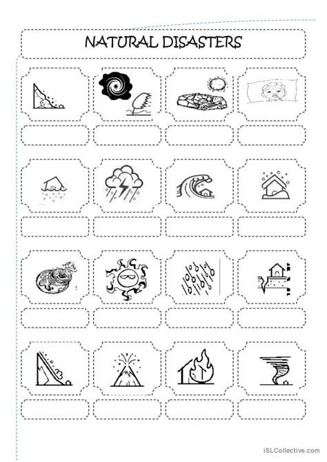 Natural disasters: english esl worksheets pdf & doc
