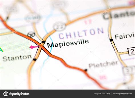 Maplesville Alabama Usa Map — Stock Photo © Aliceinwonderland2020