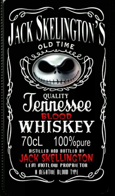 Jack Whiskey Halloween Labels Jack Skellington Jack And Sally