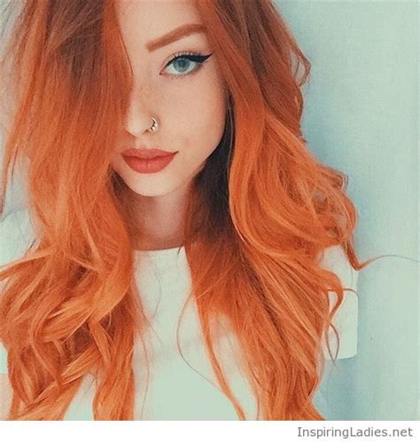 Orange Hair Color And Green Eyes Inspiring Ladies Crazy Colour Hair