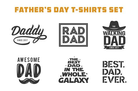 father s day t shirt design set ~ illustrations ~ creative market