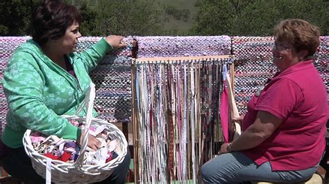 Advices on how to straighten out wrinkles on rugs. Rag Rug Weaving - YouTube