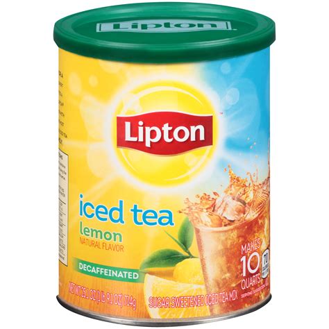 Lipton Decaffeinated Lemon Sugar Sweetened Iced Tea Mix 251 Oz