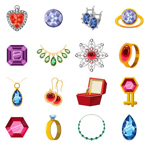 Jewelry Collection Vector Hd Images Jewelry Collection Icons Set